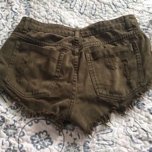 Olive shorts